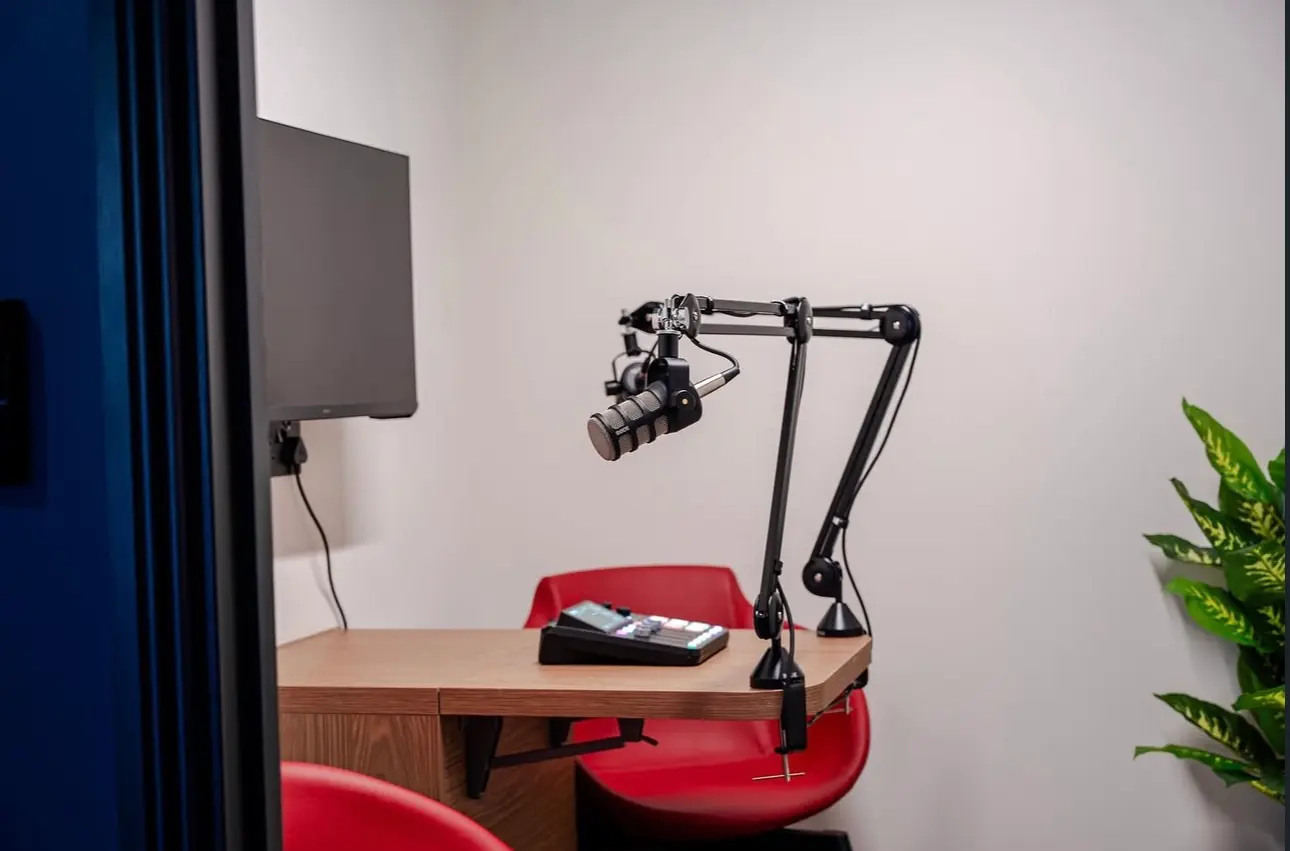 Apex coworking space interior photographed by OhBe London